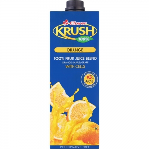 Buy Clover Krush Orange 100% Juice Blend 1l