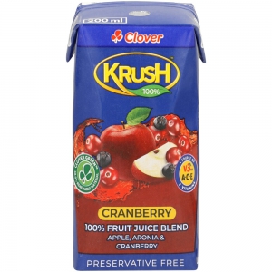 Buy Clover Krush Cranberry 100% Juice Blend 200ml