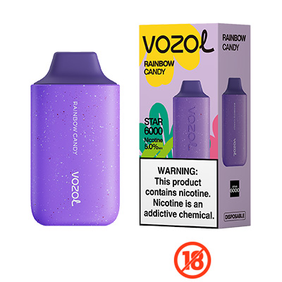 Buy Vozol Star 5% Rainbow Candy Disp Vape 6000 Puffs